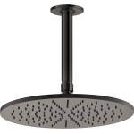 Shower head Ceiling-mounted 30x30 material: Brass, style: 1 spray, color: Black surface: Brushed Overhead showers