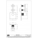 Shower tap Wall-mounted external part 2 way 3 holes material: Brass thermostatic with separate exits without hand shower, hose and holder, color: Black surface: Brushed Wall-mounted - external part