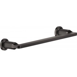 Towel 30cm Fixed material: Brass single, color: Black surface: Brushed Towel rails