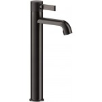 Wash basin tap Deck-mounted for free-standing washbasin material: Brass mixer With pop-up waste set, color: Black surface: Brushed Deck-mounted