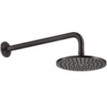 Shower head Wall-mounted 20x20 material: Brass, style: 1 spray, color: Black surface: Brushed Overhead showers