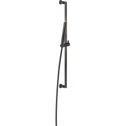 Shower slider rail 80cm material: Brass Black Metal Brushed PVD with hand shower & hose, color: Black surface: Brushed Shower slider rails