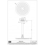 Shower head Ceiling-mounted 20x20 material: Brass, style: 1 spray Black Metal Brushed PVD, color: Black surface: Brushed Overhead showers Shower head Ceiling-mounted 20x20 material: Brass, style: 1 spray Black Metal Brushed PVD, color: Black surface: Brushed Overhead showers