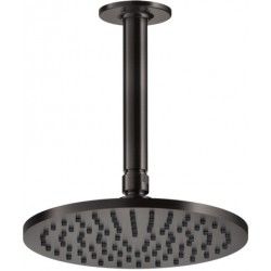 Shower head Ceiling-mounted 20x20 material: Brass, style: 1 spray Black Metal Brushed PVD, color: Black surface: Brushed Overhead showers