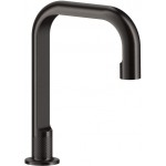 Spout (Nozzle) 24cm Deck-mounted material: Brass, color: Black surface: Brushed Bath spouts