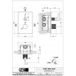 Shower tap Wall-mounted external part 1 way material: Brass thermostatic With plate without hand shower, hose and holder, color: Black surface: Brushed Wall-mounted - external part