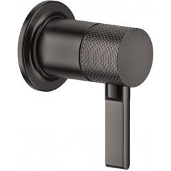 Shower tap Wall-mounted external part 1 hole 1 way material: Brass mixer without hand shower, hose and holder, color: Black surface: Brushed Wall-mounted - external part