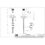 Bidet mixer material: Brass, color: Black surface: Brushed Deck-mounted