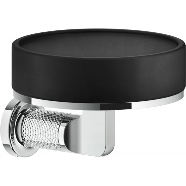 Soap material: Brass Wall-mounted, color: Chrome/Black surface: Glossy Soap holders