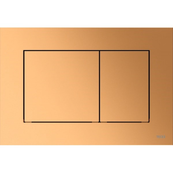 Πλακέτα εντοιχιζόμενου καζανακίου Metallic Brass από ABS διπλής ενέργειας μηχανικά, χρώμα: Χρυσό επιφάνεια: Βουρτσισμένη Πλακέτες