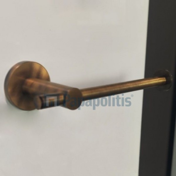 Paper holder no cover material: Brass, color: Bronze surface: Brushed Paper holder no cover material: Brass, color: Bronze surface: Brushed Toilet paper holders