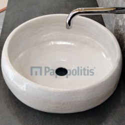 Νιπτήρας ελευθέρας τοποθέτησης 40x40x14 από κεραμικό χωρίς οπή  χωρίς υπερχείλιση OffWhite, χρώμα: Λευκό επιφάνεια: Ματ Ελευθέρας τοποθέτησης