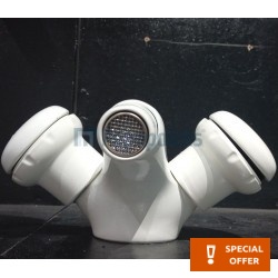 Bidet mixer material: Brass, color: White surface: Glossy Deck-mounted