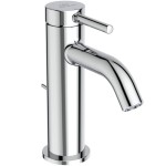 Wash basin tap Deck-mounted material: Brass mixer With pop-up waste set Μ size Blue Start, color: Chrome surface: Glossy Deck-mounted Wash basin tap Deck-mounted material: Brass mixer With pop-up waste set Μ size Blue Start, color: Chrome surface: Glossy Deck-mounted