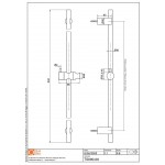 Shower slider rail 90cm material: Inox AISI304 Simple, color: Chrome surface: Brushed Shower slider rails