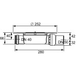 Shower enclosure siphon material: Plastic, color: Black Waste overflows