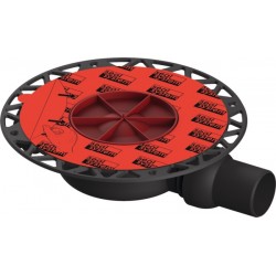 Shower enclosure siphon material: Plastic, color: Black Waste overflows