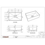 Νιπτήρας ελευθέρας τοποθέτησης 38x24x11 από solid surface χωρίς οπή  χωρίς υπερχείλιση, χρώμα: Λευκό επιφάνεια: Ματ Ελευθέρας τοποθέτησης