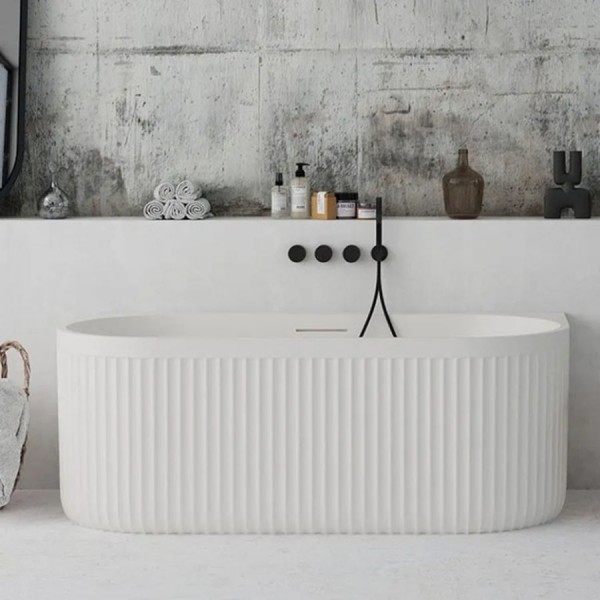 Bathtub Back to Wall 170x75 material: Synthetic Rock Texture, White surface: Srained - Textured, color: White Bathtub Back to Wall 170x75 material: Synthetic Rock Texture, White surface: Srained - Textured, color: White