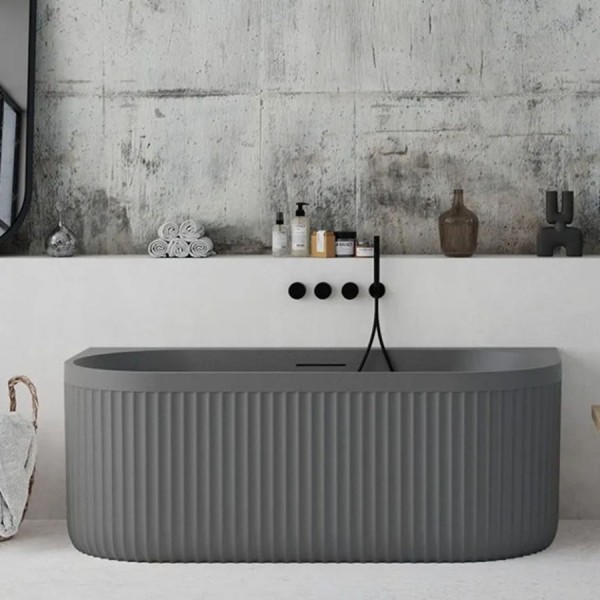 Μπανιέρα εφαπτόμενη 170x75 από συνθετικό Rock Texture, Cement Grey επιφάνεια: Σαγρέ - Ανάγλυφη, χρώμα: Γκρι Μπανιέρα εφαπτόμενη 170x75 από συνθετικό Rock Texture, Cement Grey επιφάνεια: Σαγρέ - Ανάγλυφη, χρώμα: Γκρι