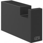 Hook Flat wall mounted material: Brass single Matte Black, color: Black surface: Matt Hooks