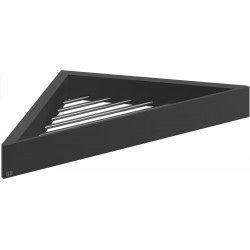 Sponge box material: Brass Corner mounted Single, color: Black surface: Matt Shower baskets