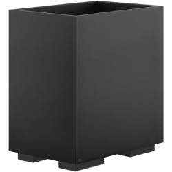 Waste bin material: Brass Matte Black 7 lt Floor standing Open, color: Black surface: Matt Dustbins
