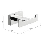 Άγκιστρο από ορείχαλκο διπλό Brushed Nickel, χρώμα: Χρωμέ επιφάνεια: Βουρτσισμένη Άγκιστρα Άγκιστρο από ορείχαλκο διπλό Brushed Nickel, χρώμα: Χρωμέ επιφάνεια: Βουρτσισμένη Άγκιστρα