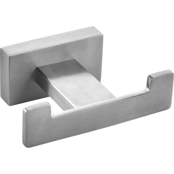 Άγκιστρο από ορείχαλκο διπλό Brushed Nickel, χρώμα: Χρωμέ επιφάνεια: Βουρτσισμένη Άγκιστρα Άγκιστρο από ορείχαλκο διπλό Brushed Nickel, χρώμα: Χρωμέ επιφάνεια: Βουρτσισμένη Άγκιστρα