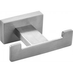 Άγκιστρο από ορείχαλκο διπλό Brushed Nickel, χρώμα: Χρωμέ επιφάνεια: Βουρτσισμένη Άγκιστρα