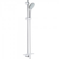 Shower slider rail 90cm material: Brass with hand shower, hose & soap holder, color: Chrome surface: Glossy Shower slider rails