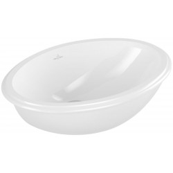 Washbasin Under counter 50x35 material: Porcelain With overflow, color: White surface: Glossy Under counter