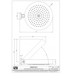 Shower head Wall-mounted 32x32 material: Brass, style: 1 spray, color: Black surface: Matt Overhead showers