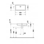 Washbasin Under counter 60x31 material: Porcelain With overflow, color: White surface: Glossy Under counter Washbasin Under counter 60x31 material: Porcelain With overflow, color: White surface: Glossy Under counter