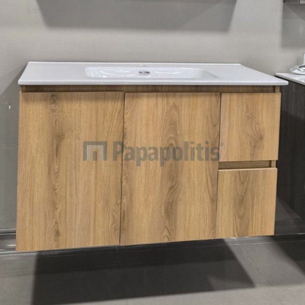 Furniture base without washbasin 99x45x60 material: Wood composite wall mounted, color: Wood Oak Cabinets without wash basin Furniture base without washbasin 99x45x60 material: Wood composite wall mounted, color: Wood Oak Cabinets without wash basin