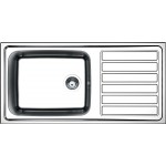 Νεροχύτης ανοξείδωτος 100x50 από inox επιφάνεια: Λεία ματ με πάγκο αριστερά / με πάγκο δεξιά ένθετος 1 γούρνα αντιστρεφόμενος, χρώμα: Χρωμέ Ανοξείδωτοι