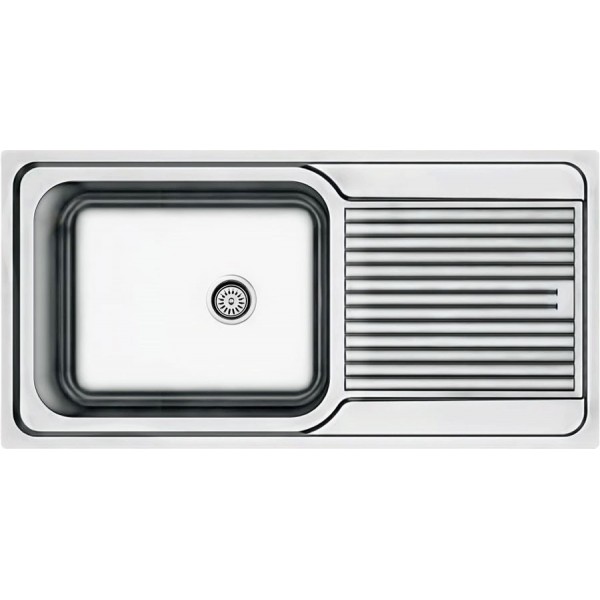 Sink Stainless (Steel) 100x50 material: Inox surface: Matt left / right nested 1 bowl, color: Chrome Stainless steel Sink Stainless (Steel) 100x50 material: Inox surface: Matt left / right nested 1 bowl, color: Chrome Stainless steel