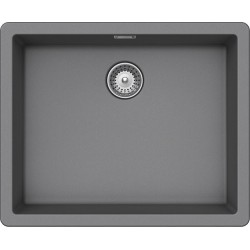 Νεροχύτης γρανιτένιος 50x40 χωρίς πάγκο υποκαθήμενος, 1 γούρνα (55,6x45,6), Croma Granite, χρώμα: Γκρι Γρανιτένιοι