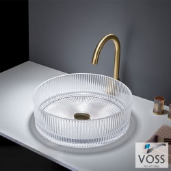 Washbasin Free standing 40x40x11,2 material: Crystal Without hole Without overflow, color: No color surface: Glossy