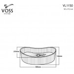 Washbasin Free standing 50x37,5x14 material: Crystal Without hole Without overflow, color: No color surface: Glossy Free standing