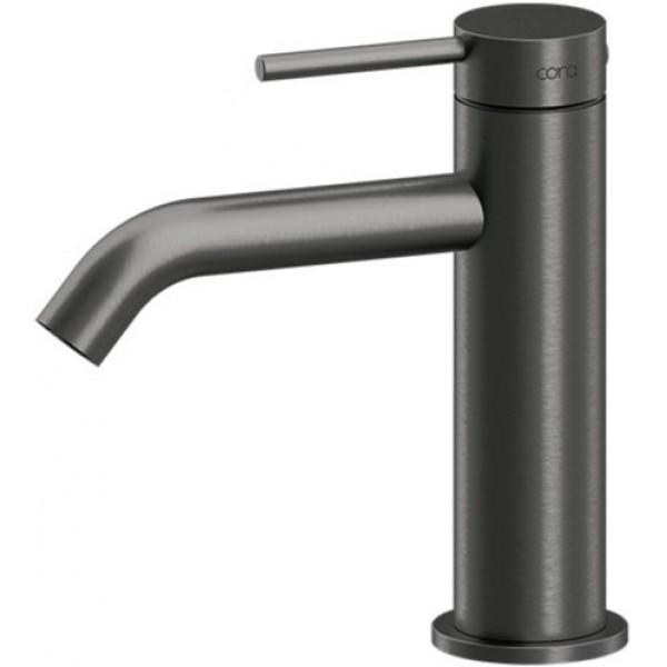 Wash basin tap Deck-mounted material: Inox mixer With push-open waste set Μ size, color: Black surface: Brushed Deck-mounted Wash basin tap Deck-mounted material: Inox mixer With push-open waste set Μ size, color: Black surface: Brushed Deck-mounted