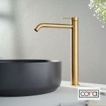 Wash basin tap Deck-mounted for free-standing washbasin material: Inox mixer With push-open waste set, color: Gold surface: Brushed Deck-mounted Wash basin tap Deck-mounted for free-standing washbasin material: Inox mixer With push-open waste set, color: Gold surface: Brushed Deck-mounted