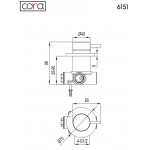 Diverter for concealed shower tap Wall-mounted complete 2 way / 3 way material: Inox, color: Black surface: Brushed Diverters - external part Diverter for concealed shower tap Wall-mounted complete 2 way / 3 way material: Inox, color: Black surface: Brushed Diverters - external part
