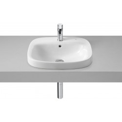 Washbasin Built-in 50x41 material: Porcelain With one hole With overflow, color: White surface: Glossy Built-in