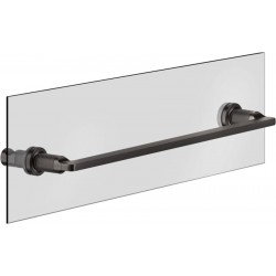 Towel 45cm For Shower Enclosure material: Brass single, color: Black surface: Brushed Towel rails
