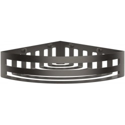 Sponge box material: Brass Corner mounted Single, color: Black surface: Brushed Shower baskets