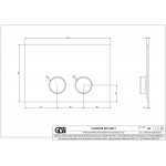 Πλακέτα εντοιχιζόμενου καζανακίου για καζανάκια Tece, Black Metal Brushed PVD από μέταλλο διπλής ενέργειας μηχανικά, χρώμα: Μαύρο επιφάνεια: Βουρτσισμένη Πλακέτες