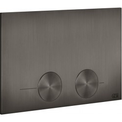 Flush wall plates for concealed cistern dual flush valve material: Metal Mechanical with string, color: Black surface: Brushed Flush plates