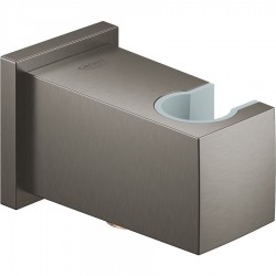 Shower holder Fixed With Outlet elbow material: Brass, color: Grey surface: Brushed Shower holders