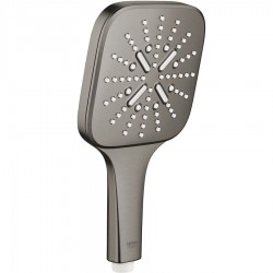 Shower head 3 jets 130, color: Grey surface: Brushed Hand showers
